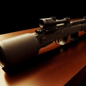 Advanced Military Rifle with Telescopic Sight