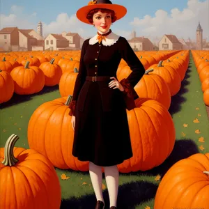 Autumn Harvest: Festive Orange Pumpkins for Thanksgiving