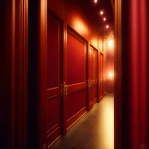 Theater Curtain Design with Light and Textured Locker Pattern