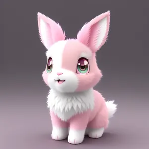 Fluffy Bunny Cartoon Illustration