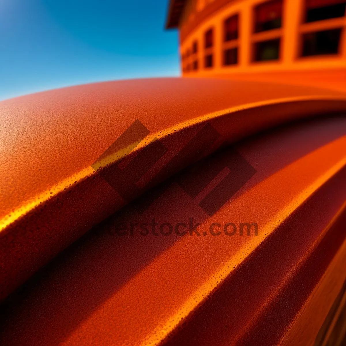 Picture of Futuristic Fractal Energy in Vibrant Orange