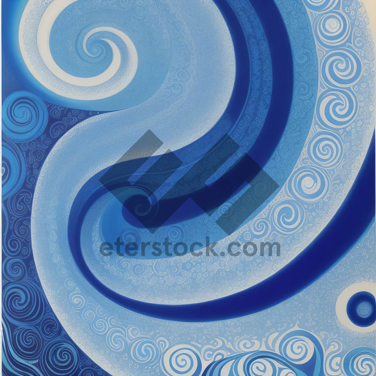 Picture of Futuristic Nematode Swirl: Modern Art Wallpaper