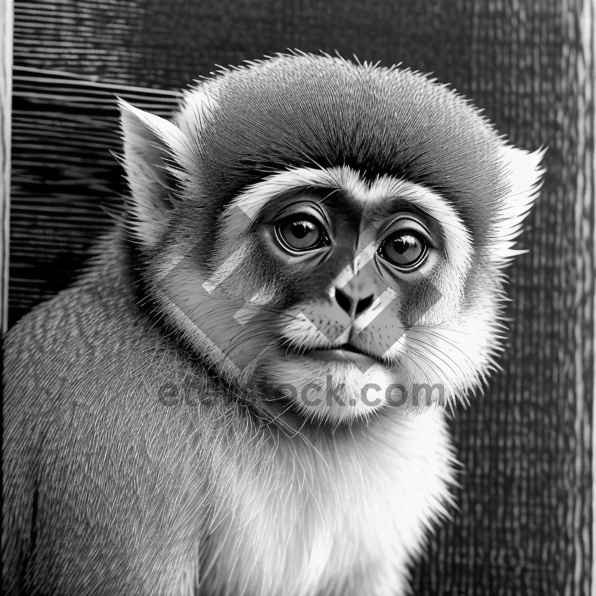 Picture of Playful Gibbon: Wild Primate Monkey in Zoo