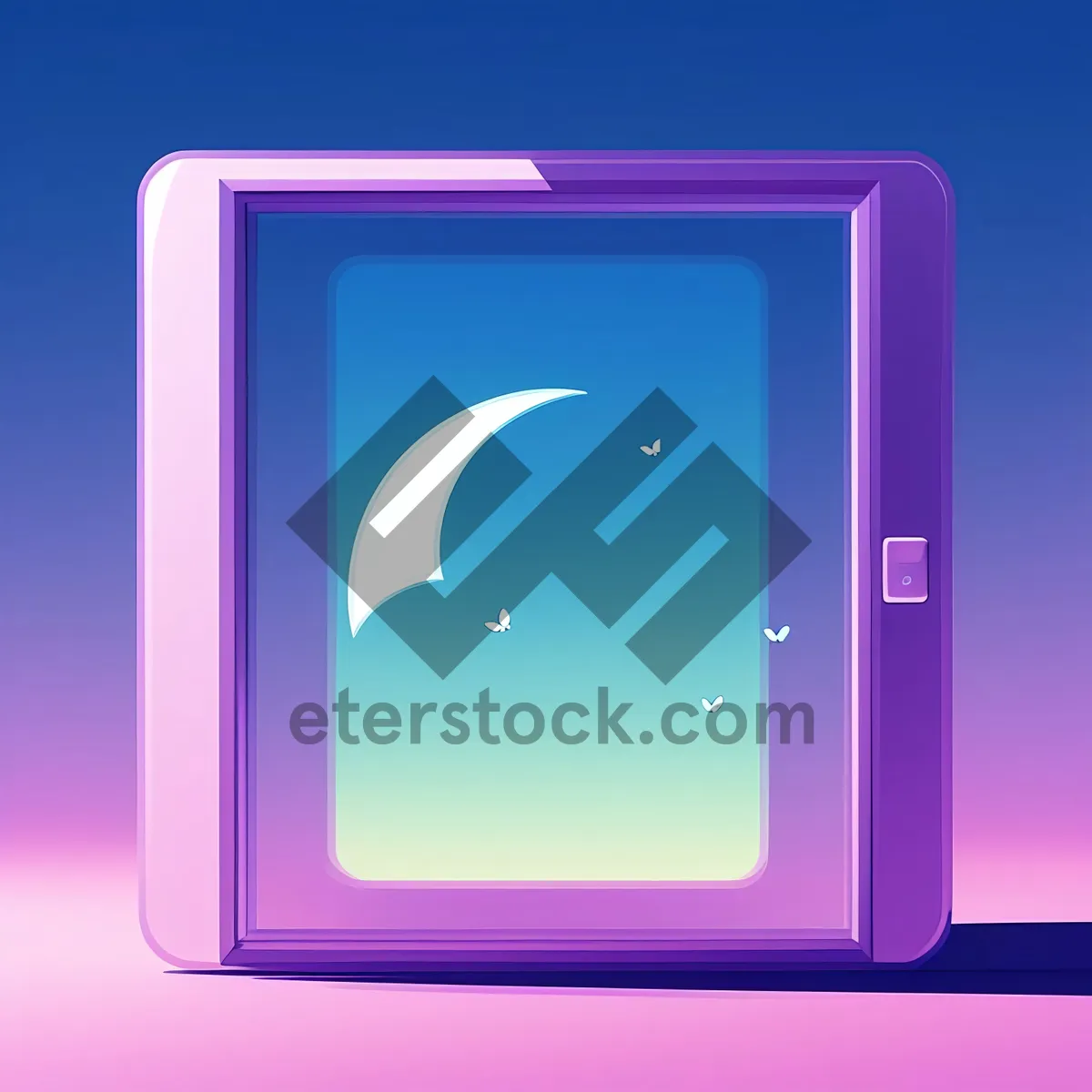 Picture of Modern glossy square key button icon