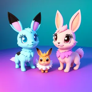 Playful Bunny Cartoon: Colorful, Cute, and Fun!