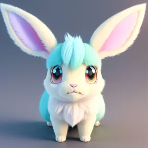 Cute Bunny Cartoon Artwork with Funny Ears