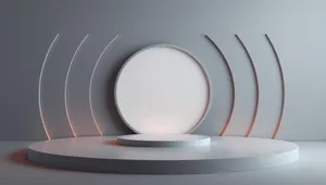Colorful 3D graphic design with dynamic motion.