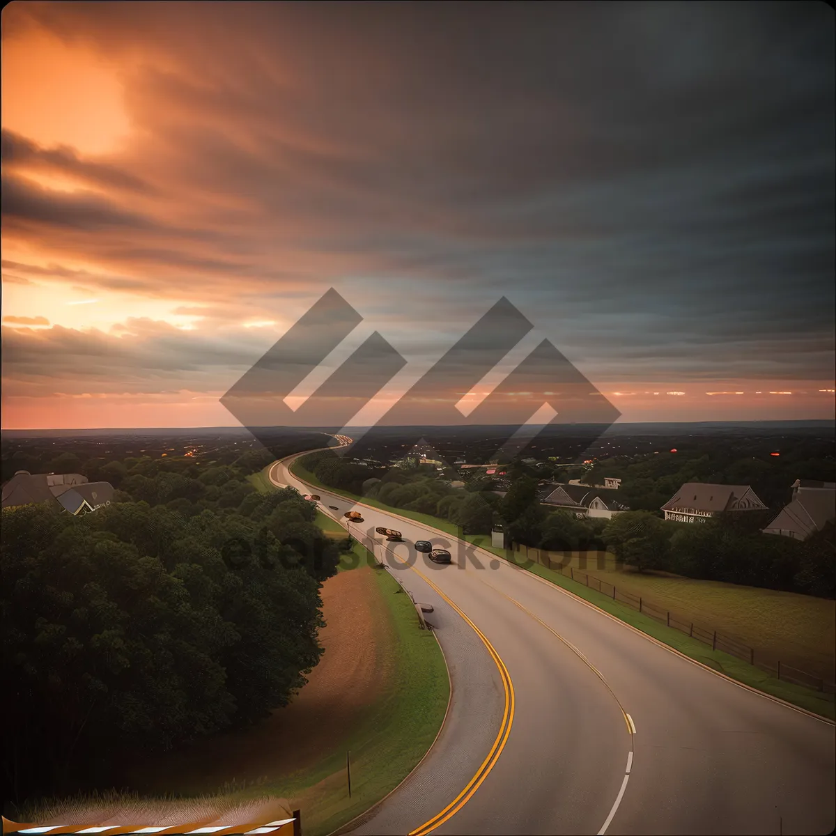 Picture of Scenic Mountain Road with Clear Skies