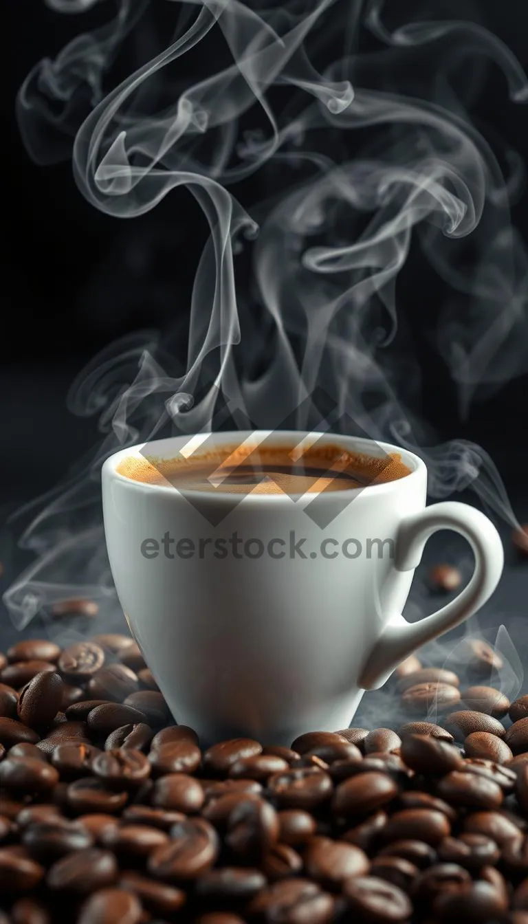 Picture of Delicious Espresso Breakfast on Dark Table