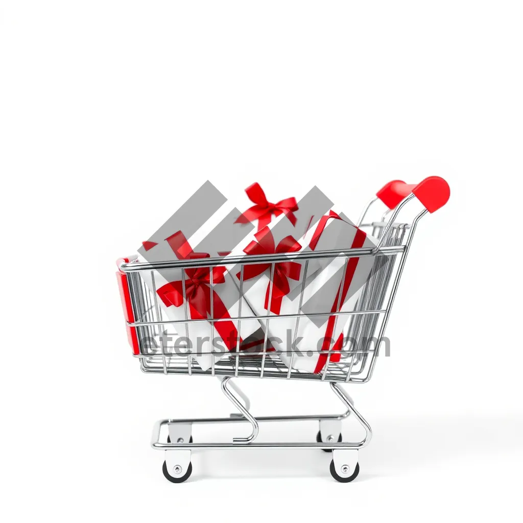 Picture of Shopping Cart in Supermarket for Business Finance.