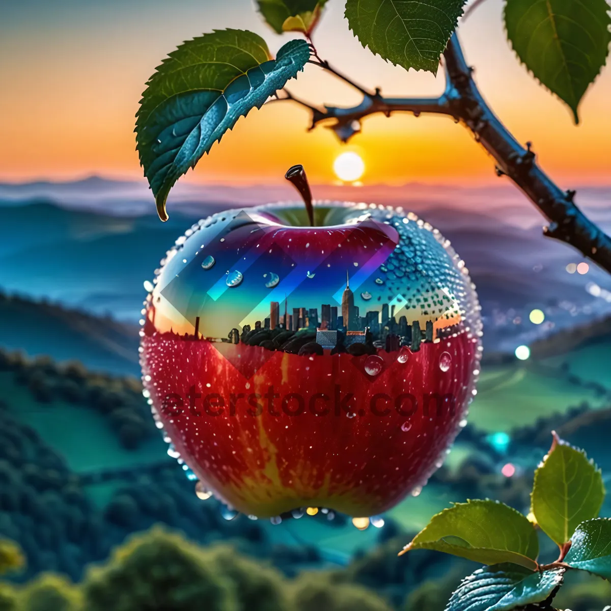 Picture of Fresh and Juicy Empire Apple for Holiday Celebration