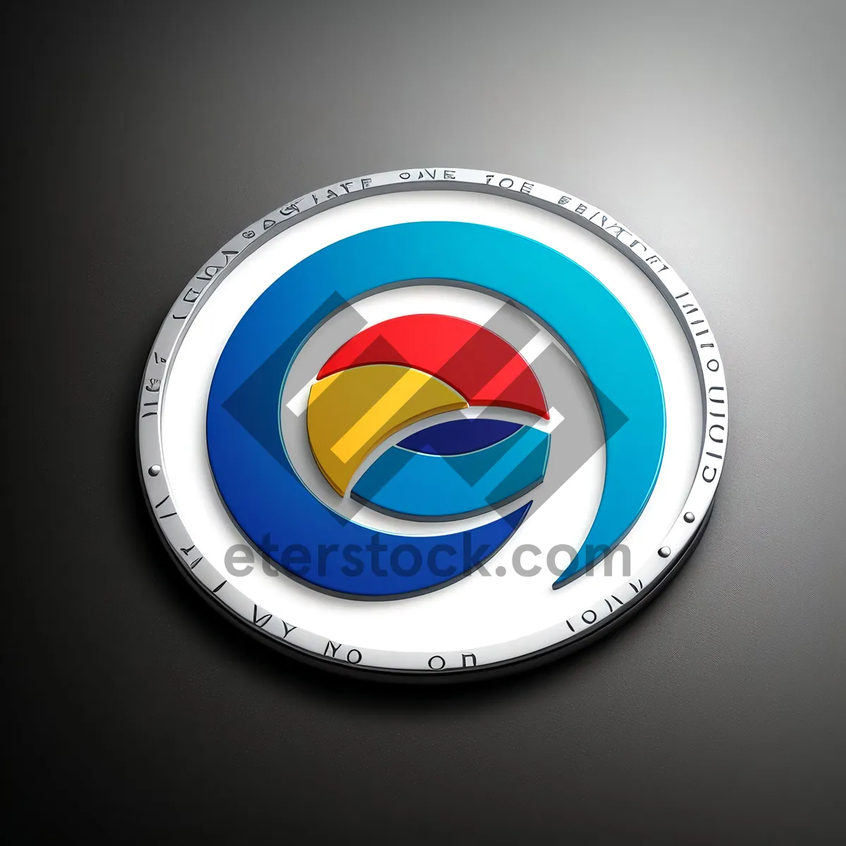 Picture of Modern Shiny Button Icon with 3D Reflection