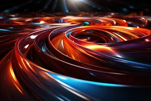 Futuristic Colorful Energy Flowing Abstract Graphic Design