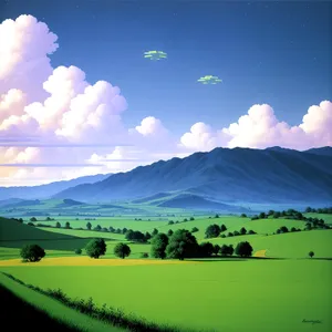 Serene Summer Countryside Skyline