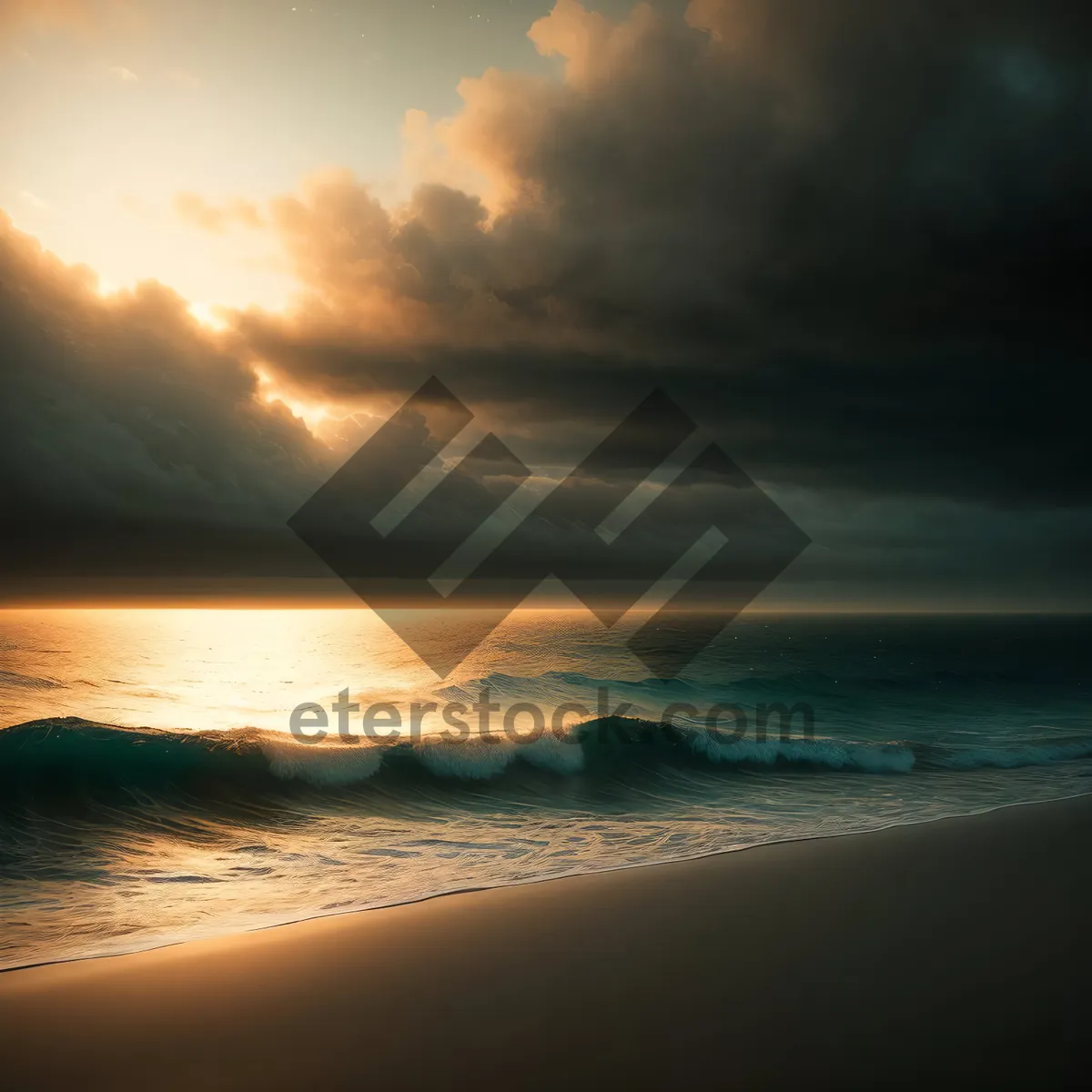 Picture of Serene Sunset over Tropical Beach