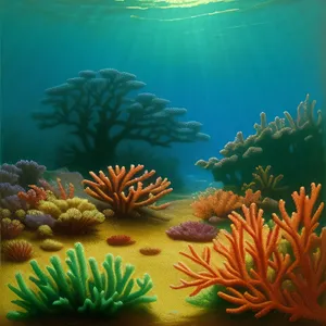 Colorful Marine Life in Exotic Coral Reef