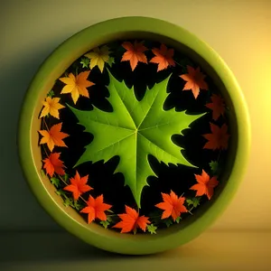 Cup of Tea Icon with Leaf Design