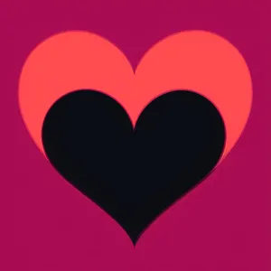 Love Symbol: Romantic Heart Passion Valentines Graphic