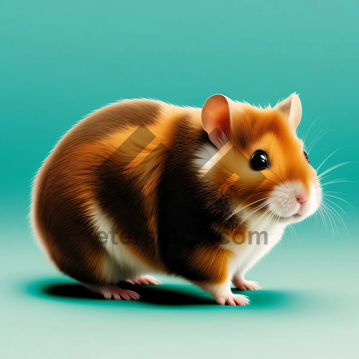 Picture of Cute Furball with Curious Eyes - Adorable Hamster Portrait