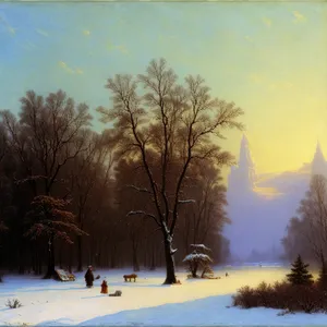 Winter Wonderland: Serene Frozen Forest Scenery