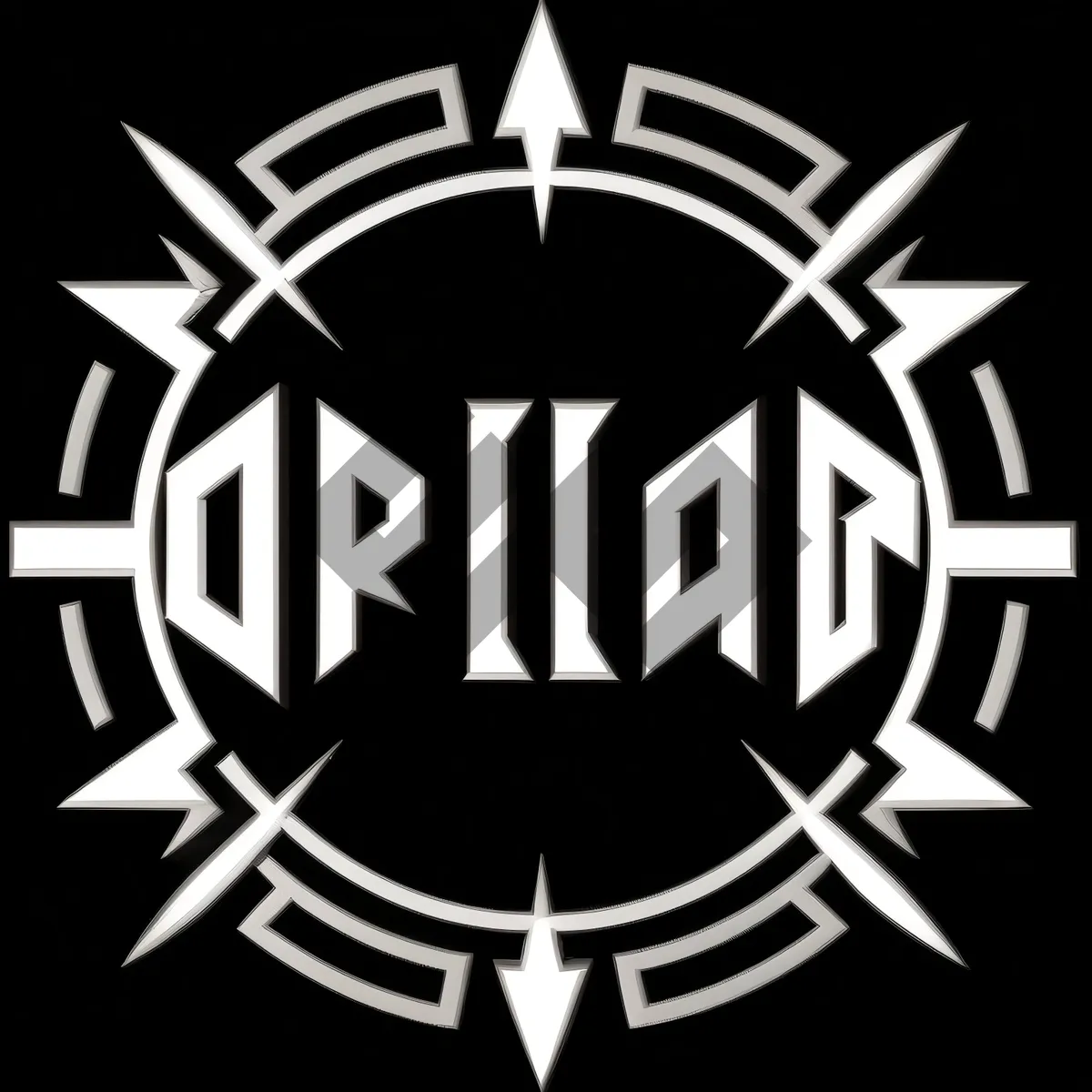 Picture of Dynamic Heraldry Symbol: Lightning-Inspired Graphic Design Icon