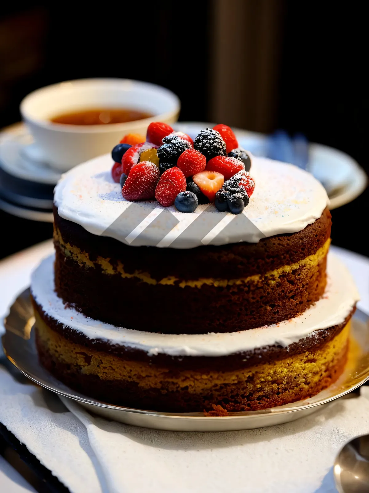 Picture of Scrumptious Berry Delight on a Plate