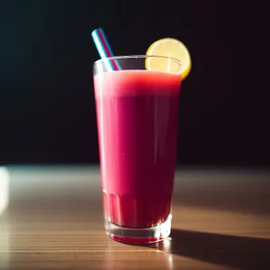 Refreshing Vodka Fruit Cocktail with Cold Glass