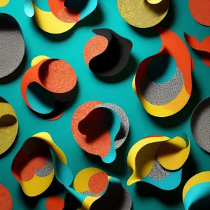 Abstract Colorful Pattern Design with Curves and Circles