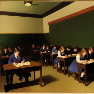 Professional Team Meeting in Classroom