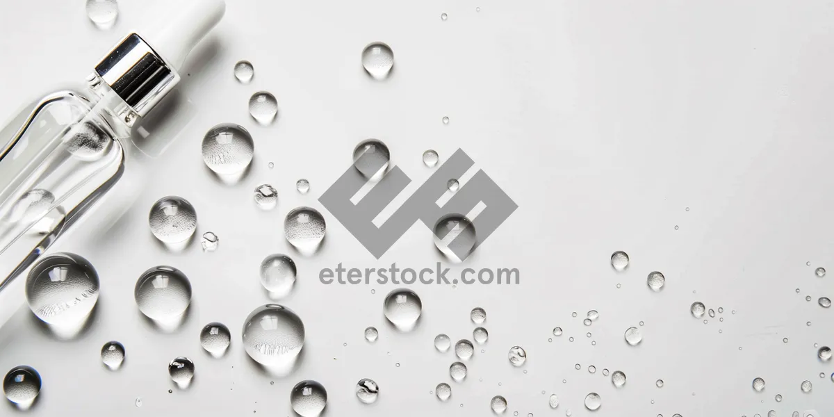 Picture of Transparent Water Droplet Pattern on Glass Surface