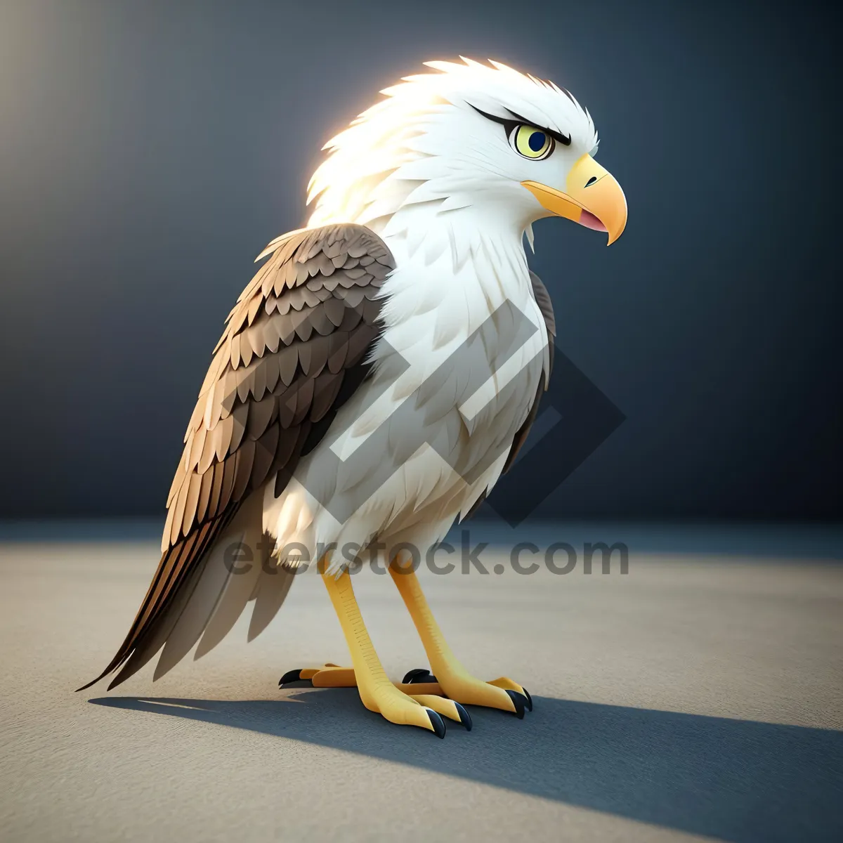 Picture of Wild Eagle with Piercing Yellow Eyes