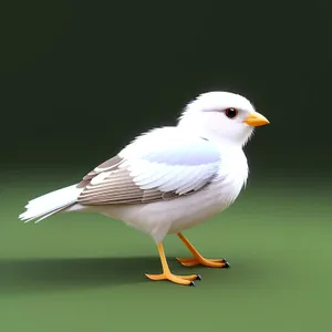 Yellow Chick with Fluffy Feathers - Adorable Wildlife