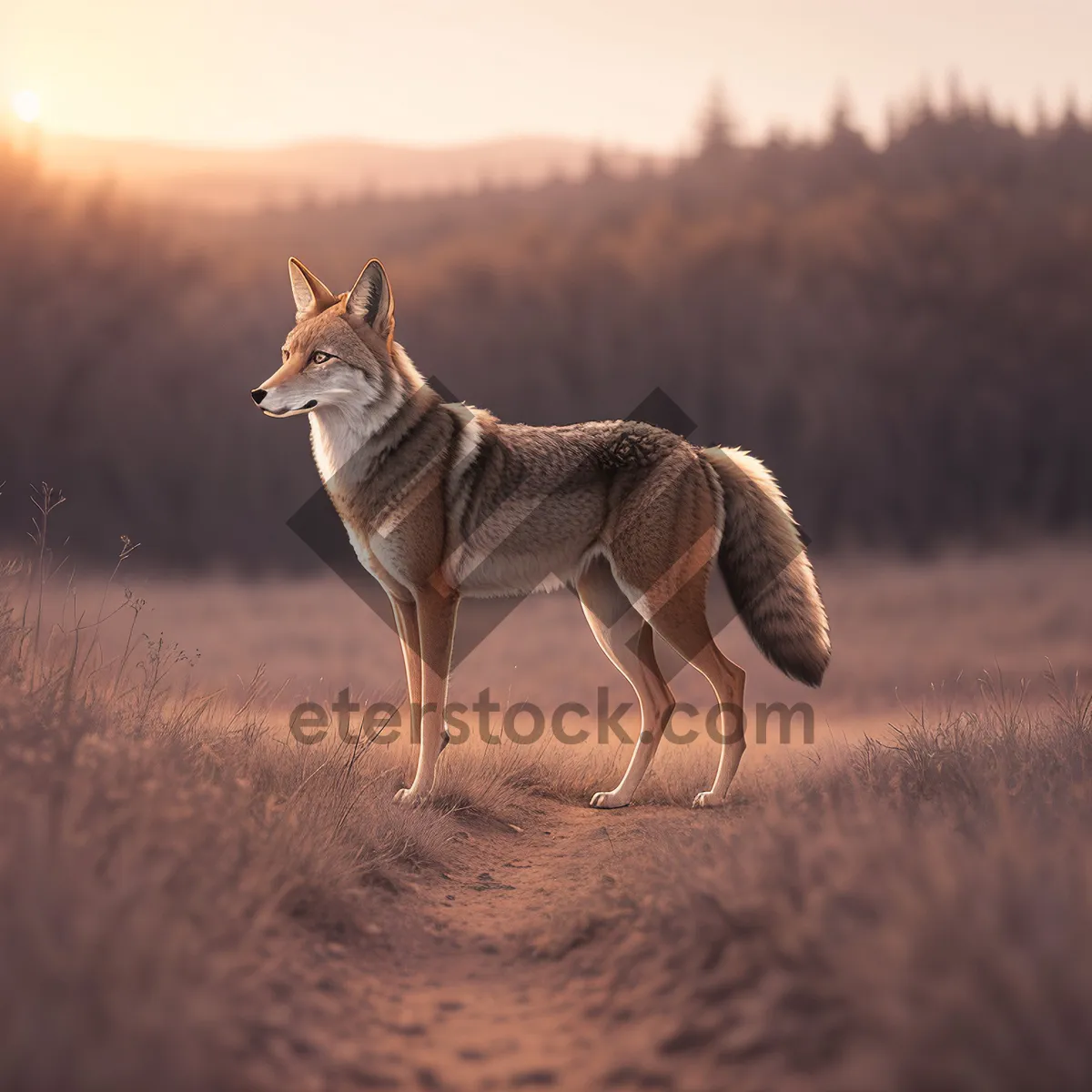 Picture of Coyote Wolf: Majestic Canine in the Wild