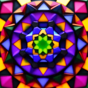 Colorful Geometric Mosaic Art Design