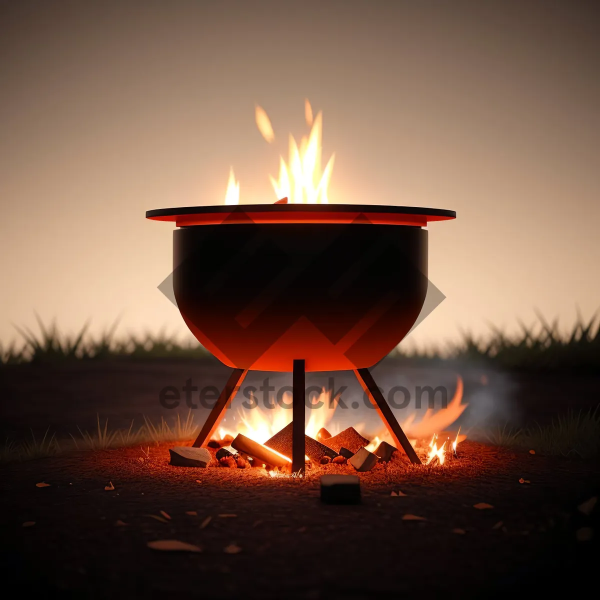 Picture of Cozy Fireplace Warmth with Hot Cup of Beverage