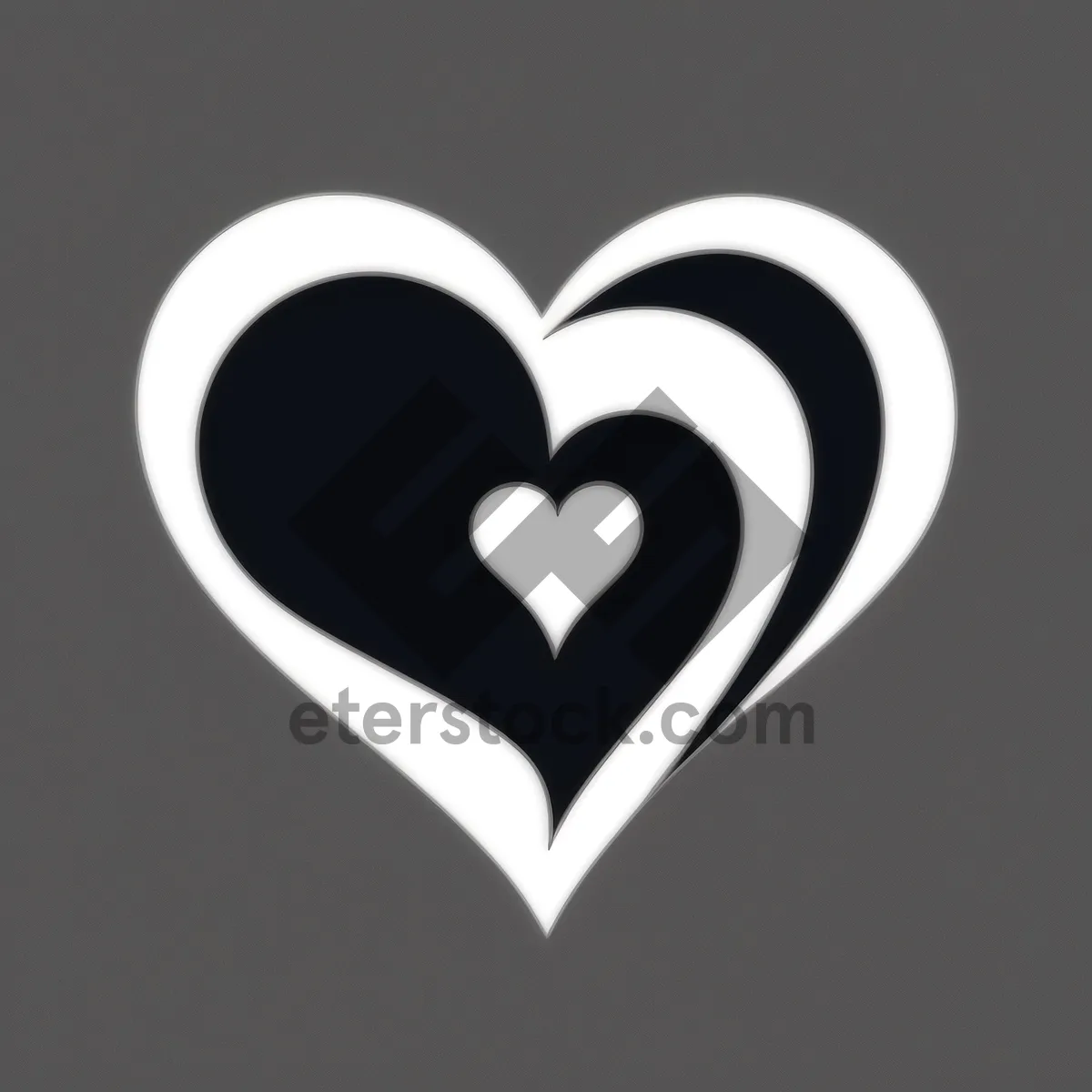 Picture of Symbolic Heart Icon: Stencil Love Graphic Design