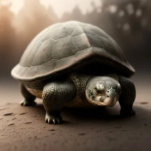 Cute Desert Box Turtle: Slow and Hard-shelled Amphibian