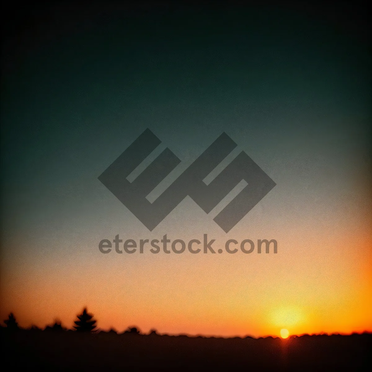 Picture of Vibrant Sunset Over Serene Landscape