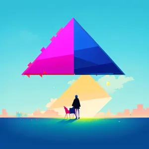 Pyramid Graphic Design Art: Symbolic Sign