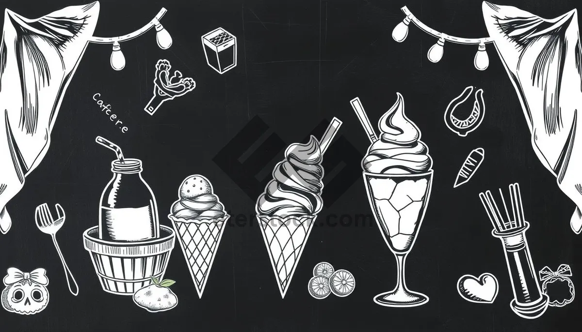 Picture of Black art design silhouette graphic decoration.