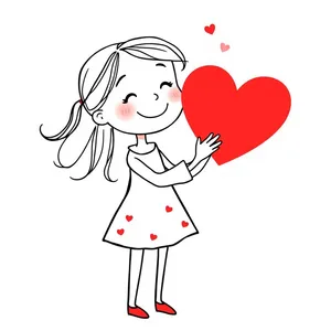 Happy Cartoon Housewife Clip Art Cute Drawing.