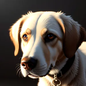 Adorable Golden Retriever Puppy in Studio Portrait