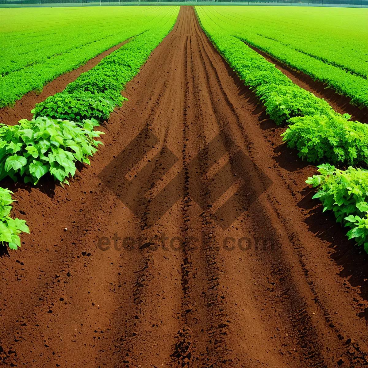 Picture of Vibrant Rural Landscape Under Sunny Sky