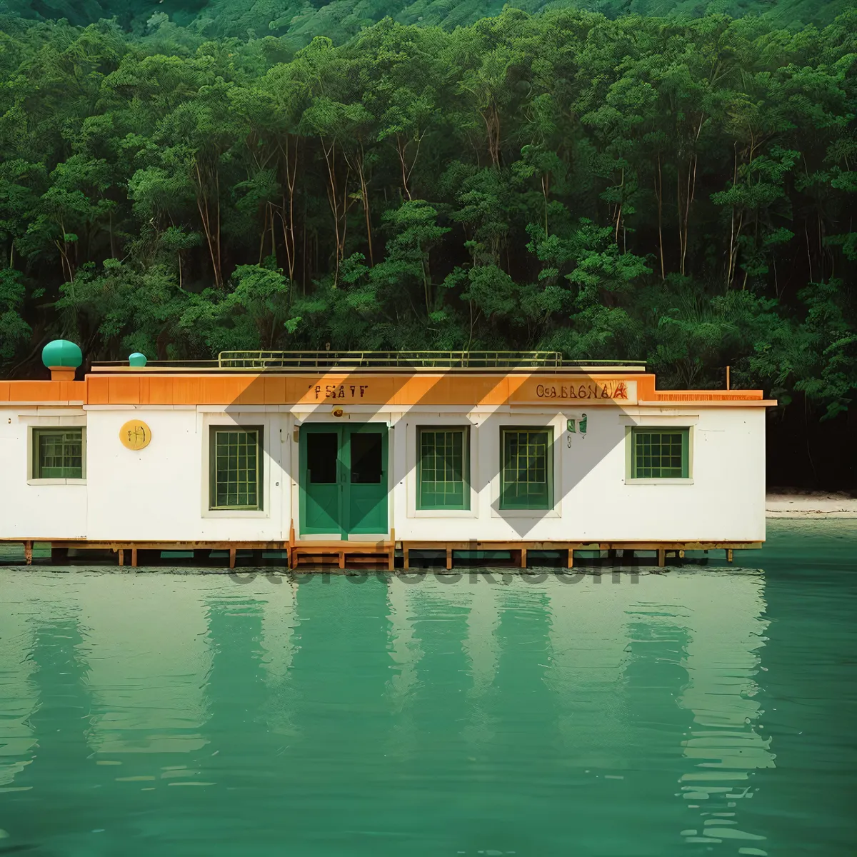 Picture of Scenic Coastal Architecture: Waterfront Boathouse & Shed