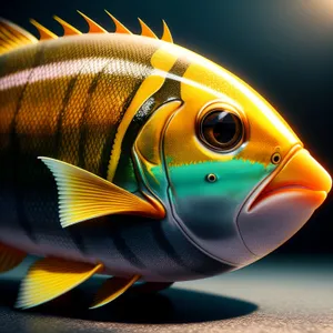 Colorful Goldfish Swimming in Aquarium