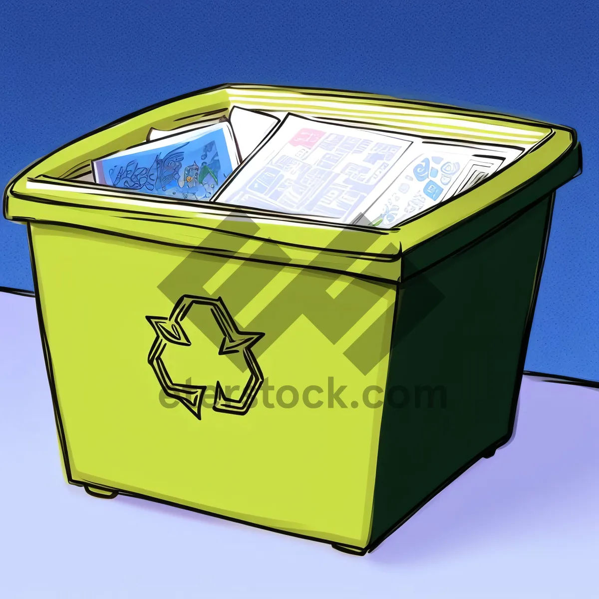 Picture of 3D Container Chest - Ashcan Bin Box Bucket