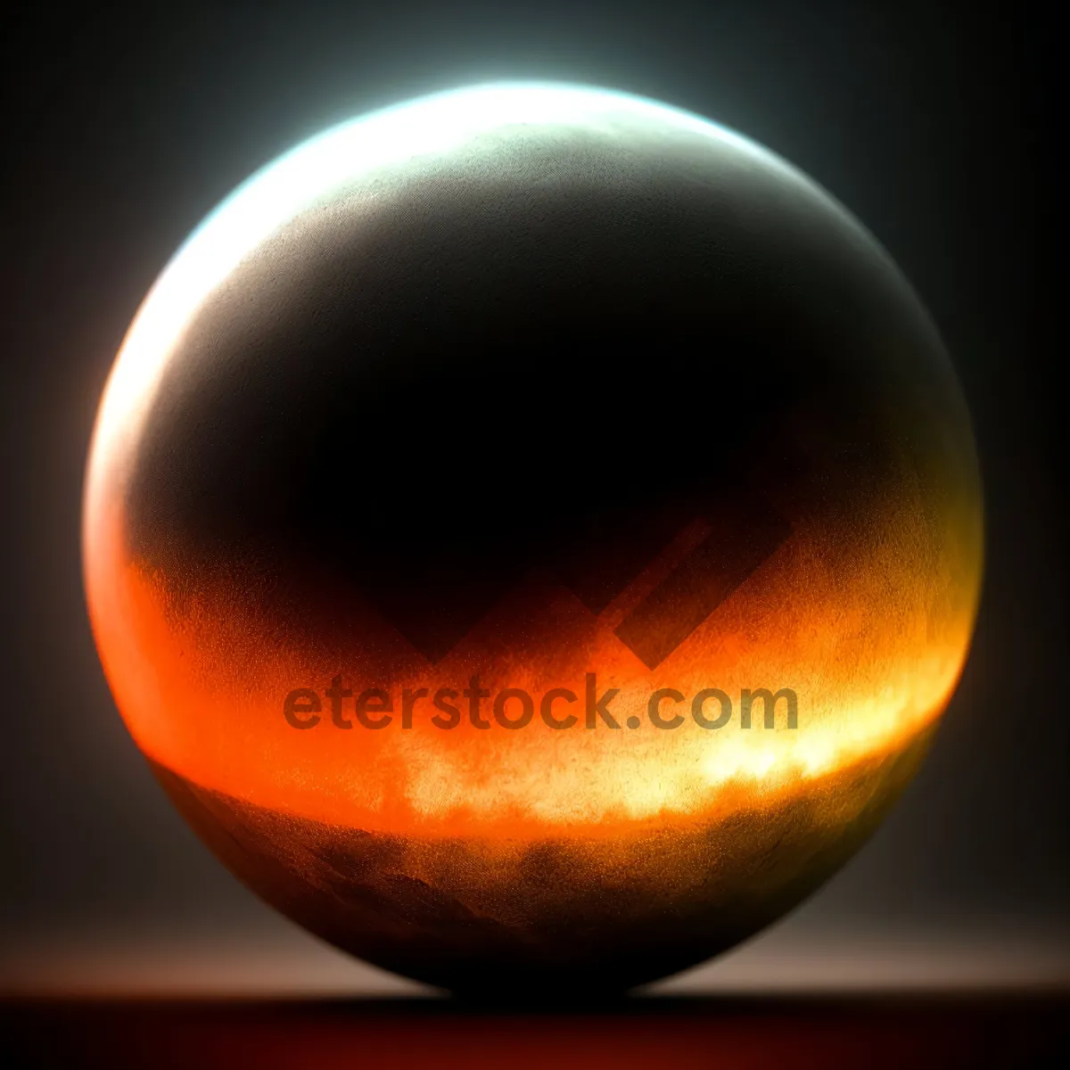 Picture of Cosmic Celestial Sphere: A Dazzling Universe in Orange and Black