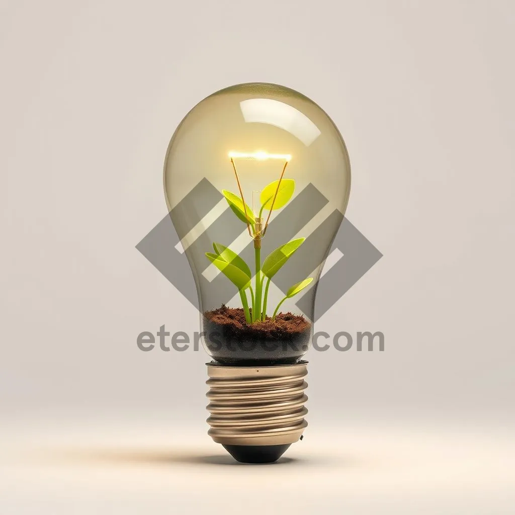 Picture of Glowing Light Bulb Vase Innovation Concept