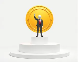 3D person cartoon icon button shiny web