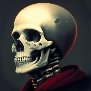 Spooky Skeleton Head Bust - Bone-chilling Pirate Sculpture